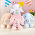 Conejito de Pascua Personalizado Conejito de peluche con iniciales florales con nombre y año Regalo de Pascua para niños