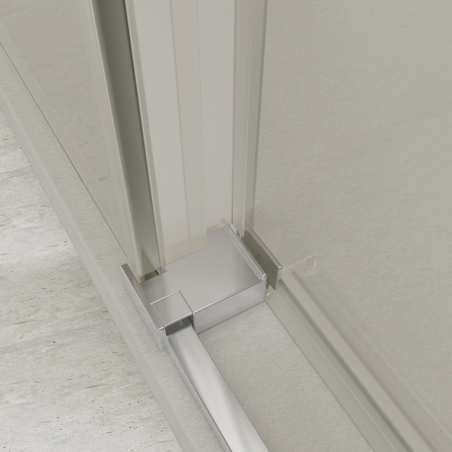 BATHME NOEL-1 Mampara Ducha 1 Fijo+1 Corredera Cromo Transparente