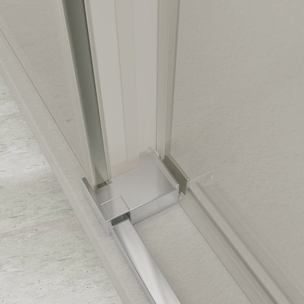 BATHME LOOK Mampara Ducha Fijo+Corredera Negro Transparente