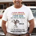 Personalizada Feliz Día del Padre 3D Dibujos Perro Suave Camiseta Sudadera con Nombre Día del Padre Cumpleaños Regalo para Papá Amantes de las Mascotas