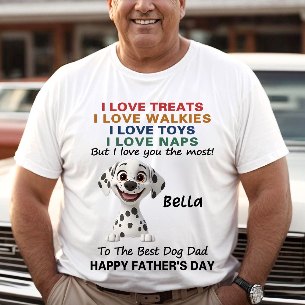 Personalizada Feliz Día del Padre 3D Dibujos Perro Suave Camiseta Sudadera con Nombre Día del Padre Cumpleaños Regalo para Papá Amantes de las Mascotas