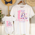 Personalizado Primer Día de la Madre Dinosaurio Fantasía Unicornio Animal 100% Algodón Camiseta Bebé Body con Nombre y Año Día de la Madre Regalo para Mamá Bebé