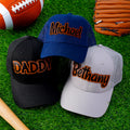 Gorra de béisbol ajustable personalizada multicolor con nombre Accesorio de viaje Regalo de cumpleaños para papá Niños