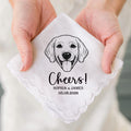 Pañuelo de Algodón 100% Personalizado con el Nombre y la Fecha de la Boda para la Novia y la Dama de Honor