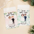 Novios Personalizados Set de 10 Packs de Pañuelos de Acuarela con el Nombre de la Pareja y la Fecha de la Boda Regalo de Fiesta para Invitados