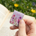 Personalizado Nacimiento Flor Magnético PU Cuero Marcapáginas Clip con Nombre Lectura Diaria Uso Club de Lectura Cumpleaños Regalo para Bookworm amante de los libros