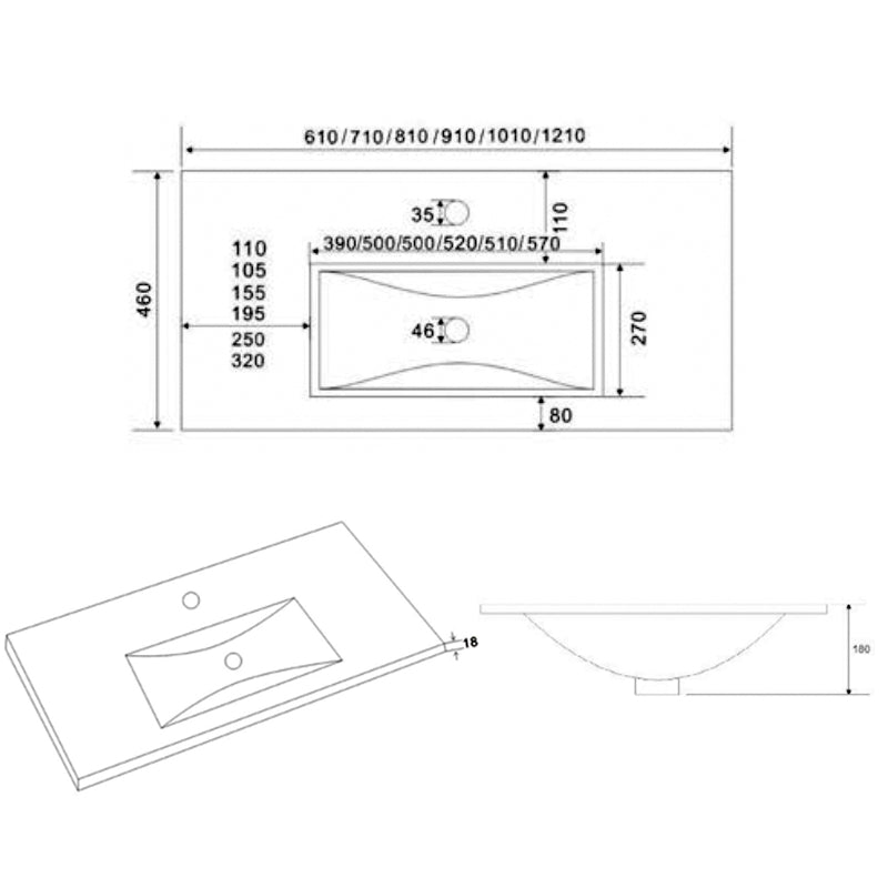 BATHME PARIS Mueble de Baño+Lavabo Blanco Mate