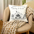Personalizado Home Is Where We Park It Campervan Throw Pillow Cover with Name Home Decoration Anniversary Birthday Gift for Outdoor Adventure Lover