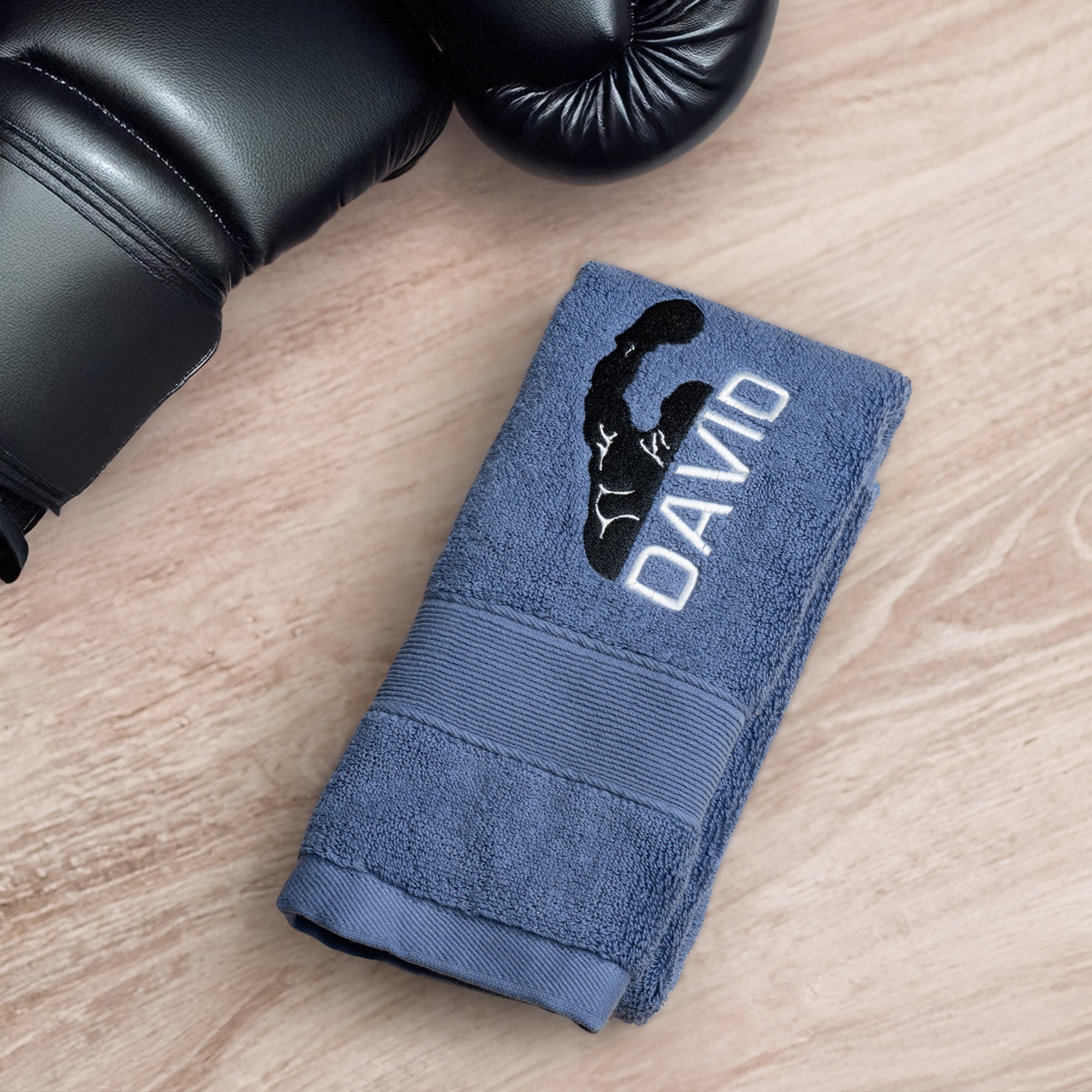 Toalla de Boxeo Personalizada 100% Algodón con Nombre Bordado Regalo de Aniversario de Buen Entrenamiento Deportivo para Boxeadores