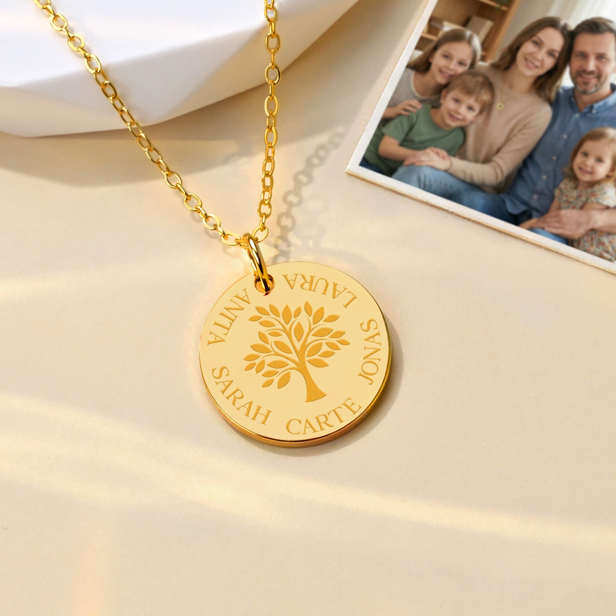Collar personalizado Árbol de la Vida con 1-5 Nombres Dainty Jewelry Birthday Mother's Day Gift for Mom Woman