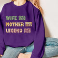 Personalizada Multicolor Leyenda Mamá Abuela Floral Camiseta Sudadera con Año Cumpleaños Día de la Madre Regalo para Mujer