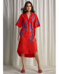 Placement Embroidered Shirt Dress By KYNAH, Luxury Indian Fashion & Bridal Wear