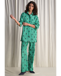 Motif Bead Embroidered Stripe Shirt & Pant Set By KYNAH, Luxury Indian Fashion & Bridal Wear