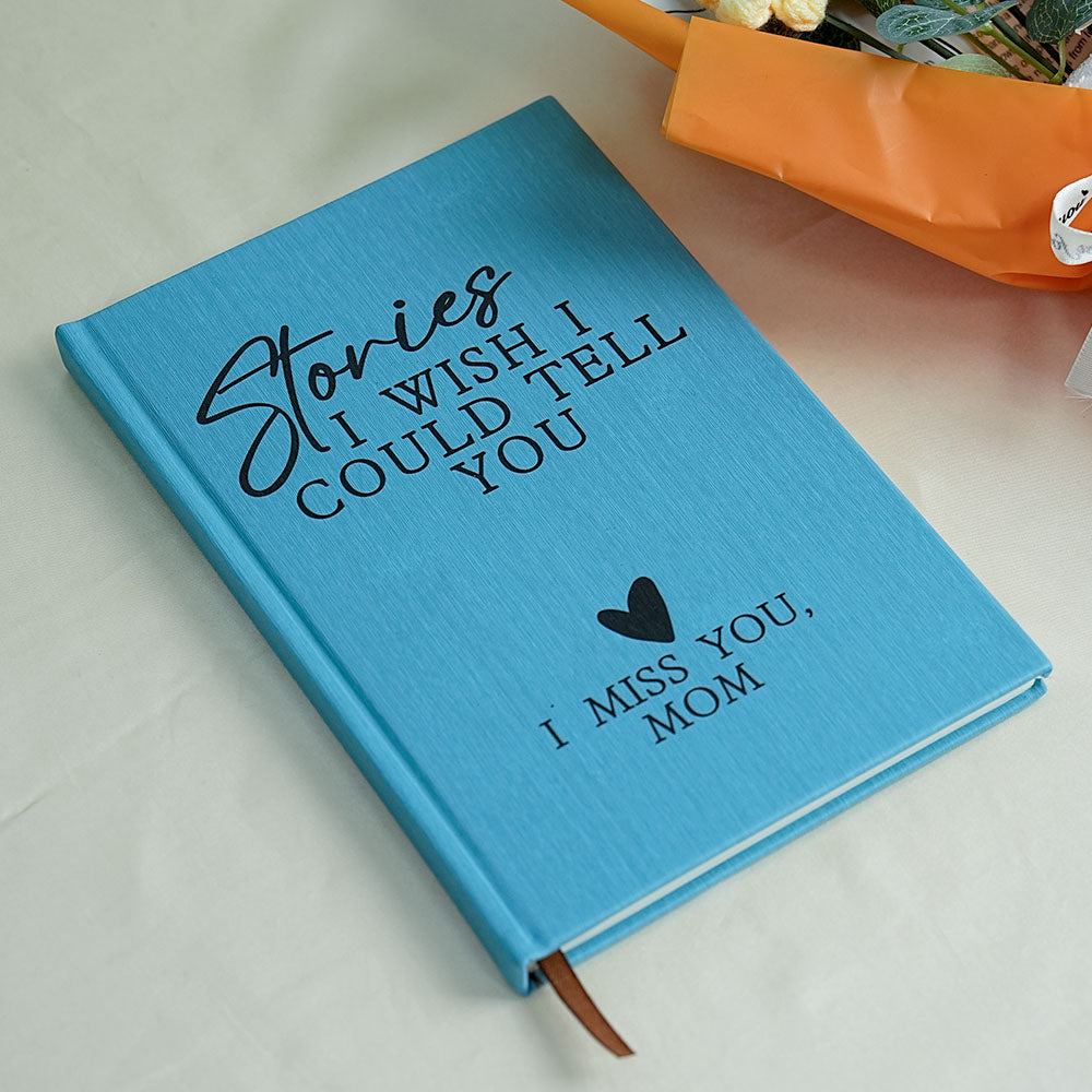 Cuentos personalizados que me gustaría poder contarte Cuaderno de duelo A5 con nombre y 200 páginas rayadas Simpatía Condolencia Regalo por la pérdida de un padre Cónyuge