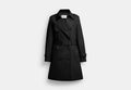 COACH® Women's Gabardina mediana en Negro, Talla Mediano | Autre