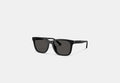 COACH® Men's Gafas de sol cuadradas con patillas texturizadas y herrajes en C en Negro | Métal
