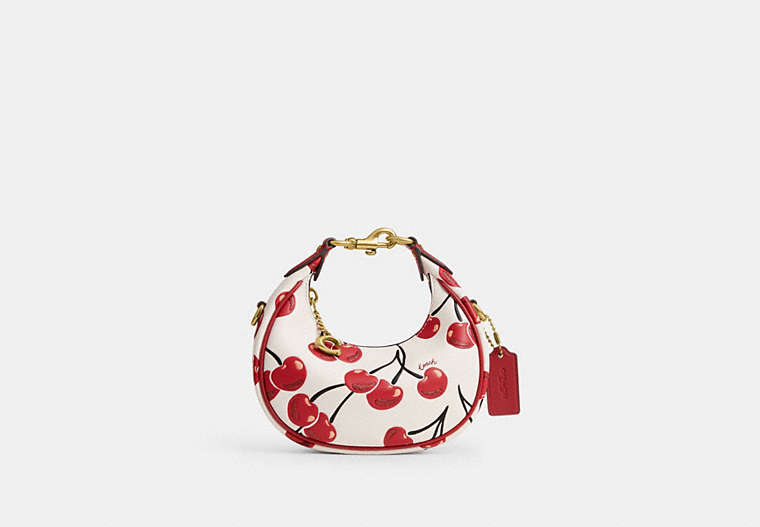 COACH® Women's Bolso Jonie con estampado de cerezas en Blanco/Rojo
