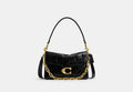 COACH® Women's Bolso De Hombro Tabby Con Cadena Y Acolchado en Negro | Cuir