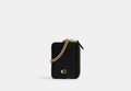 COACH® Women's Tarjetero básico con cadena en Negro | Cuir
