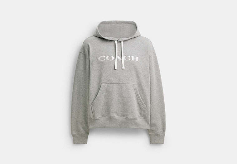 COACH® Men's Sudadera con capucha en Gris, Talla Mediano | Coton