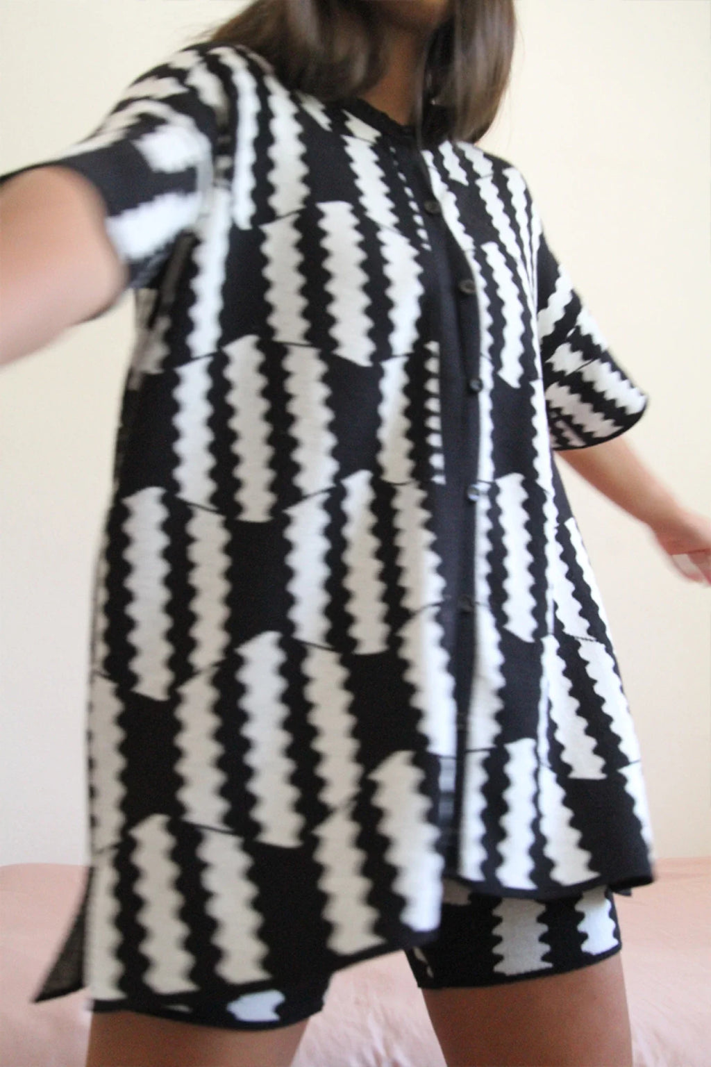 CAMISA CACHENGUE BLANCO & NEGRO