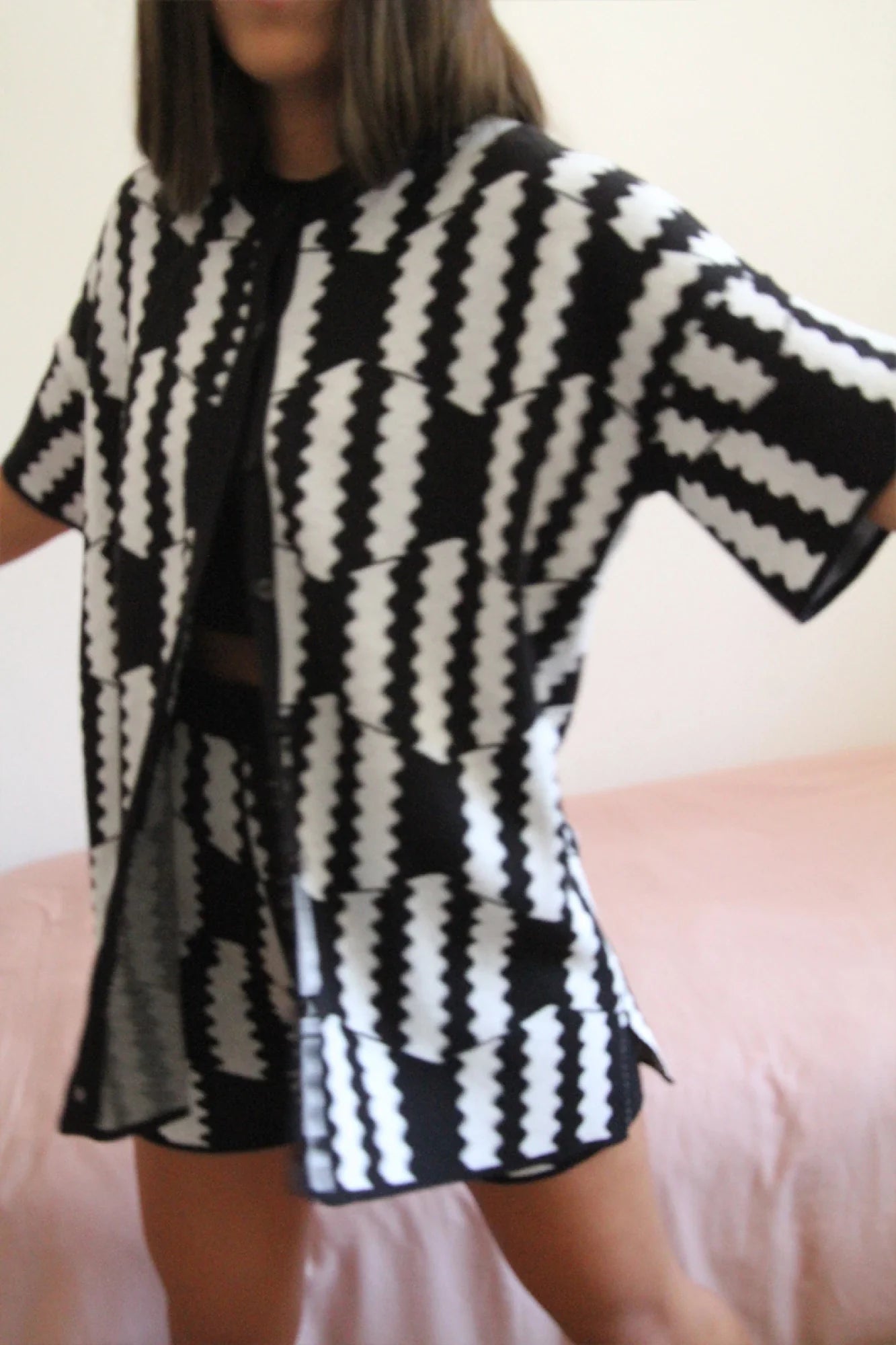 CAMISA CACHENGUE BLANCO & NEGRO