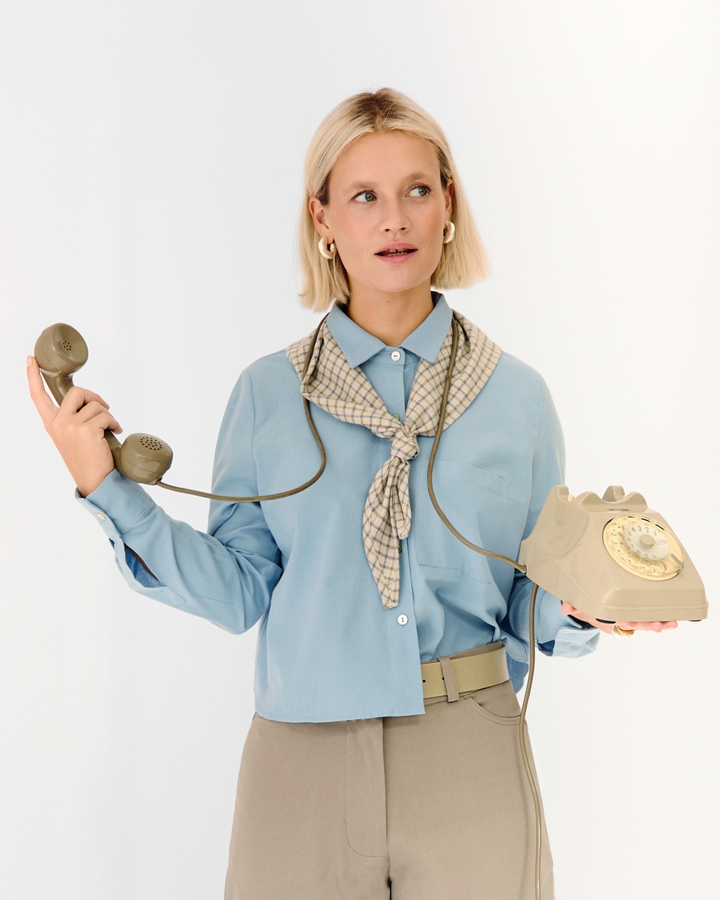 camisa nova celeste ◎