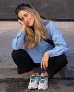 camisa nova celeste ◎