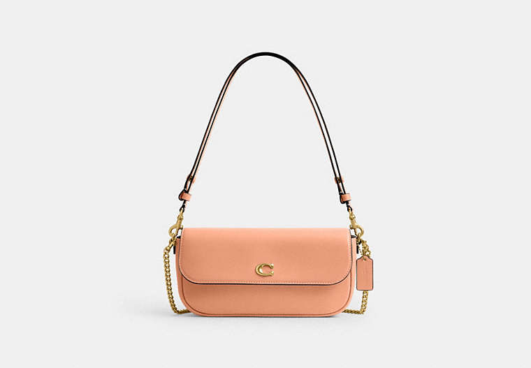 COACH® Women's Bolso Brook con cadena y solapa en Latón | Cuir