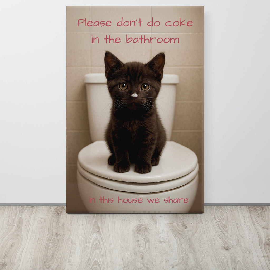 ArtZ® Please Don't Do Coke In The Bathroom, In This House We Share Paintings