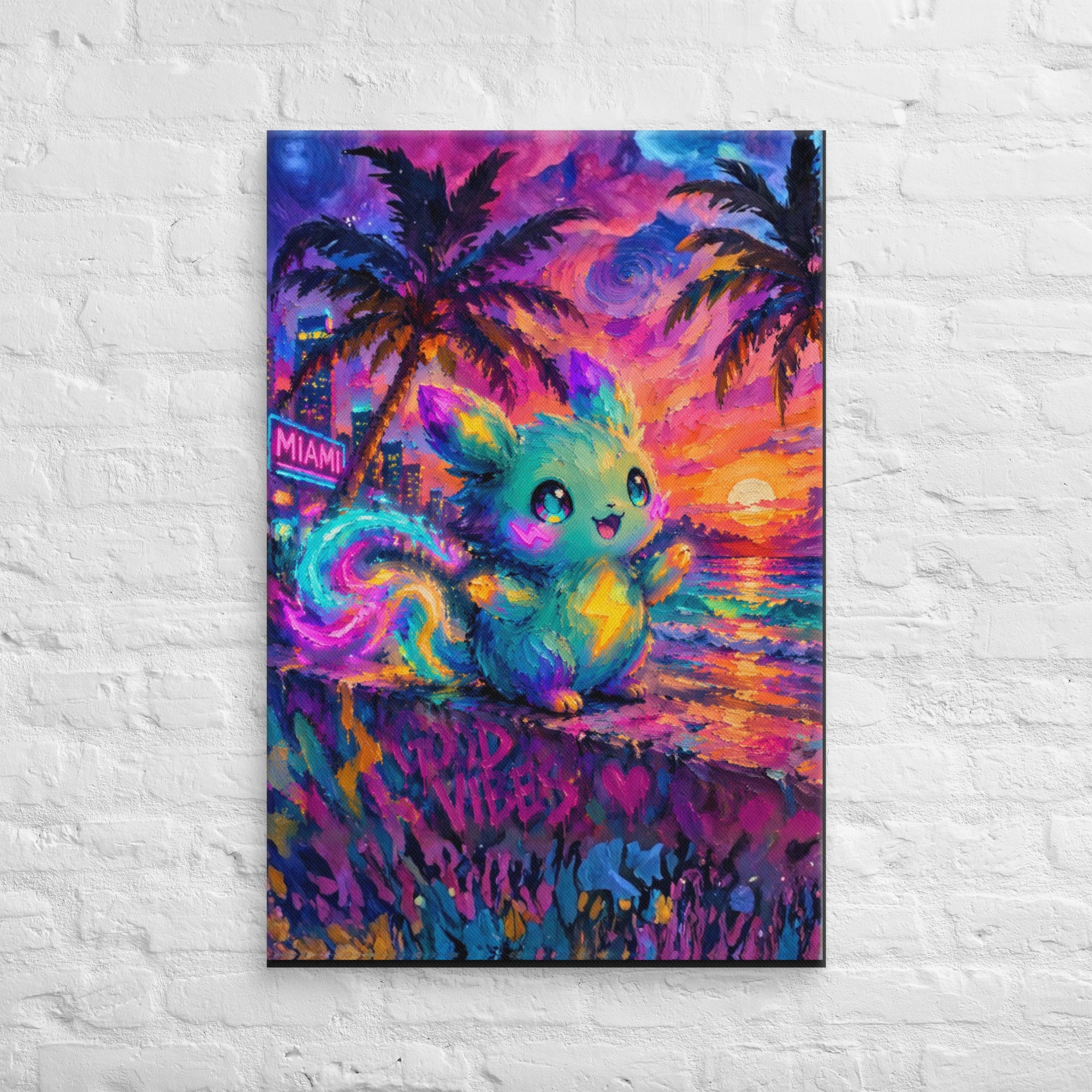 ArtZ® Neon Reverie Miami Nights Painting