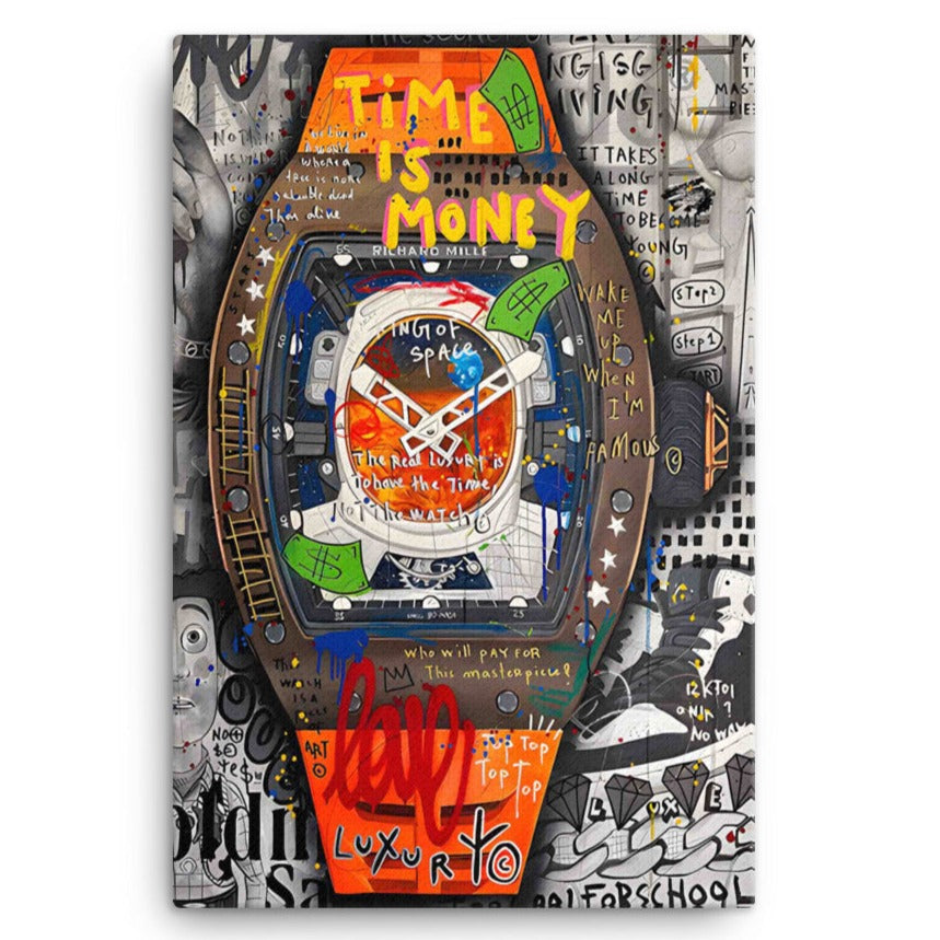 ArtZ® Don't Waste Time Painting - 32 inch by 48 inch (81x122cm)