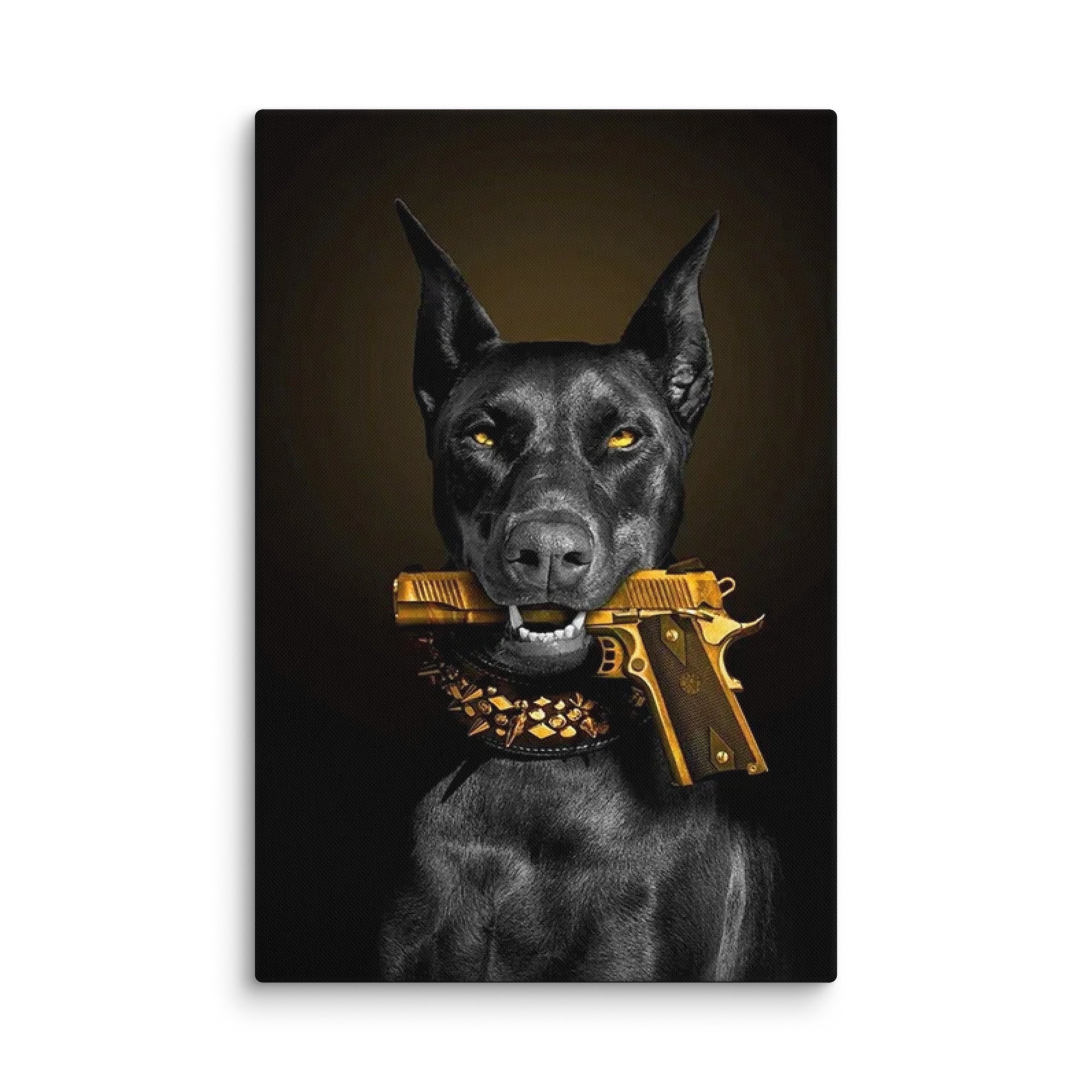 ArtZ® Don't Mess With Doberman Painting - 40 inch by 60 inch (101x151cm)