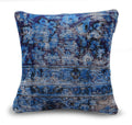 Canvello Antique Rug Royal Blue Throw Pillows - 16"x16"