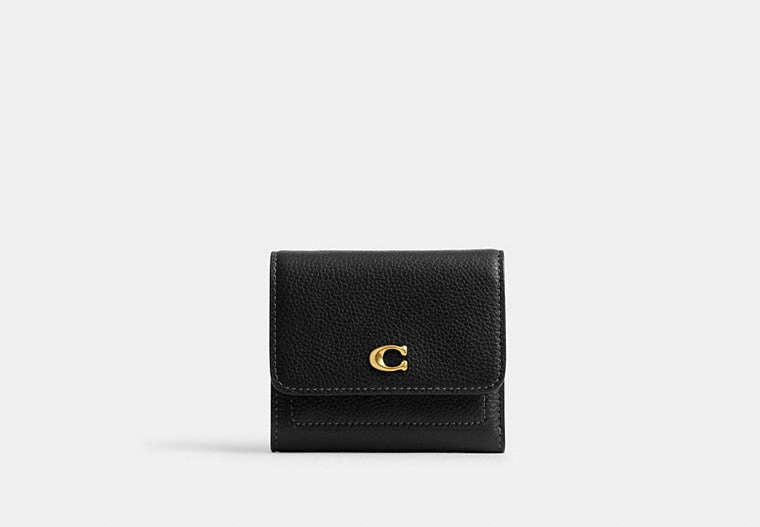 COACH® Women's Cartera con solapa pequeña Mila en Negro | Cuir