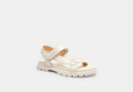 COACH® Women's Sandalia deportiva en Blanco, Talla 11 | Cuir