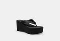 COACH® Women's Chanclas con plataforma esculpida en C en Negro, Talla 11 | Matières Mélangées