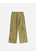 Off-White Wide-Leg Cargo Cargo Pants — Green