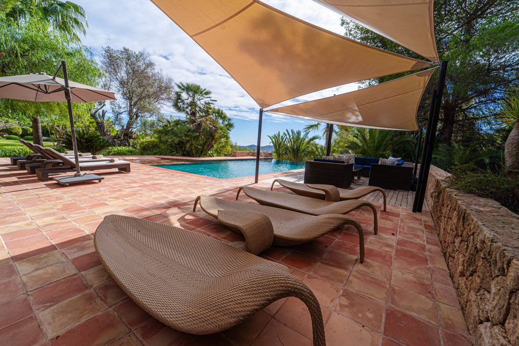 Secluded Hillside Ibiza Villa Surrounded by Beautiful Gardens near Ibiza Town
