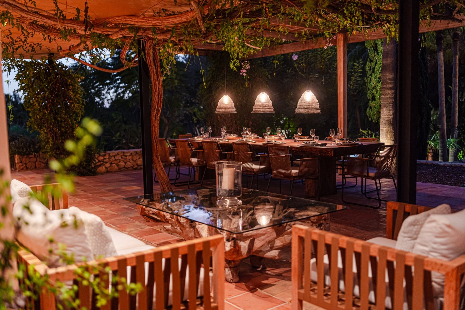 Secluded Hillside Ibiza Villa Surrounded by Beautiful Gardens near Ibiza Town