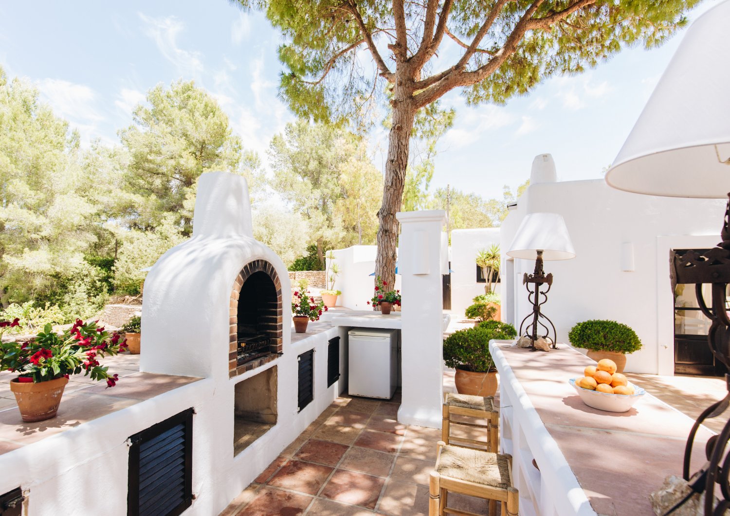 Peaceful Ibiza Villa Surrounded by Nature with a Tennis Court in Ibiza Town