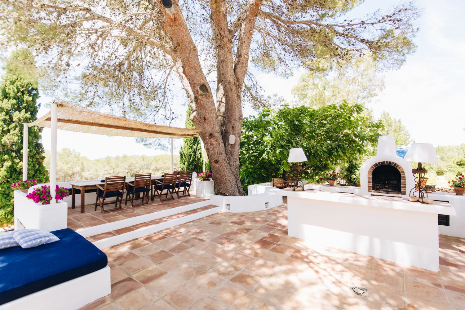 Peaceful Ibiza Villa Surrounded by Nature with a Tennis Court in Ibiza Town