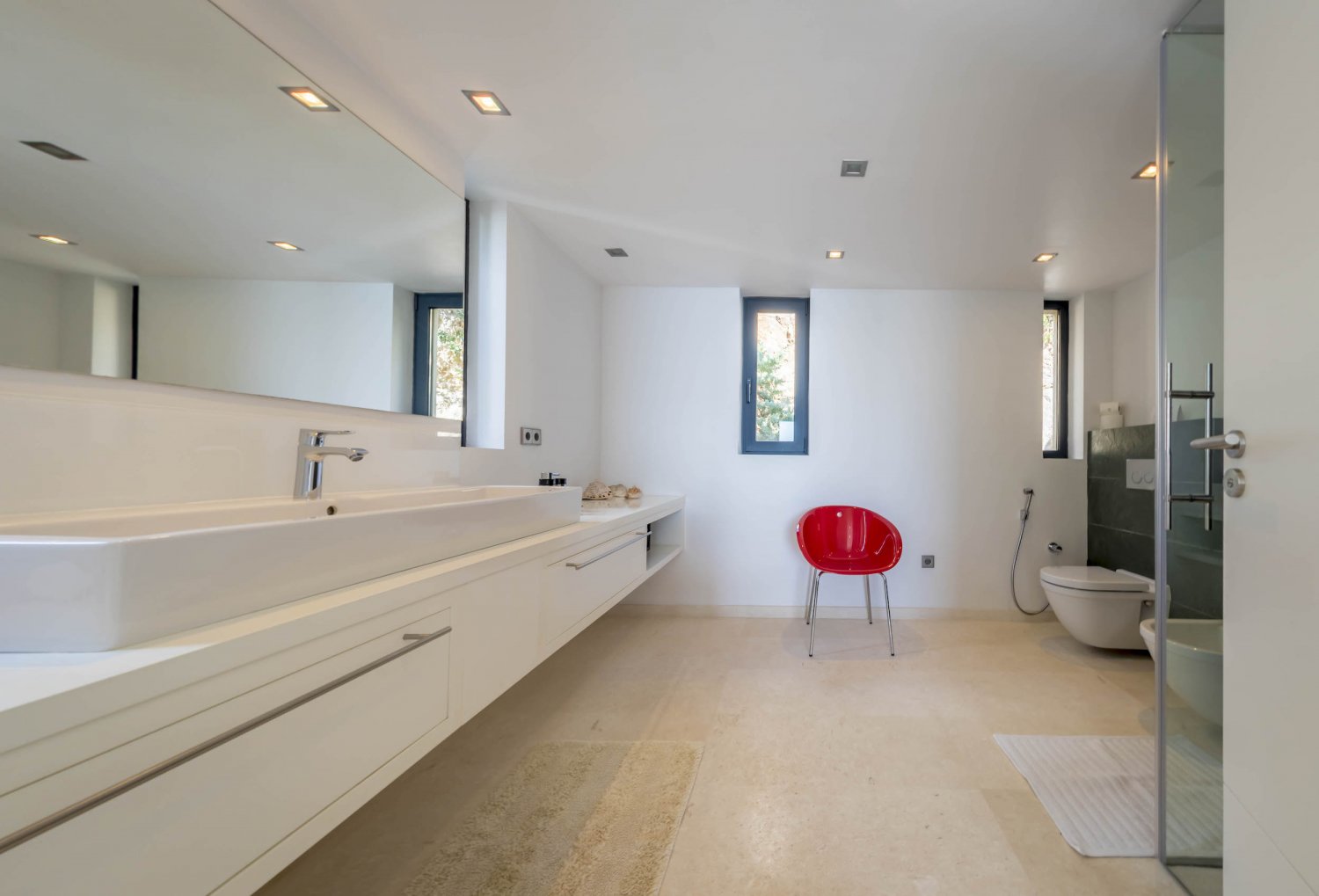Hillside Contemporary Style Ibiza Villa with Panoramic Views of the Island near Cala Roja Cove and Talamanca Beach in Ibiza Town