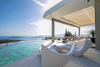 Hillside Contemporary Style Ibiza Villa with Panoramic Views of the Island near Cala Roja Cove and Talamanca Beach in Ibiza Town