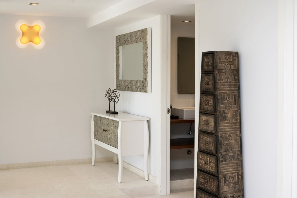 Hillside Contemporary Style Ibiza Villa with Panoramic Views of the Island near Cala Roja Cove and Talamanca Beach in Ibiza Town