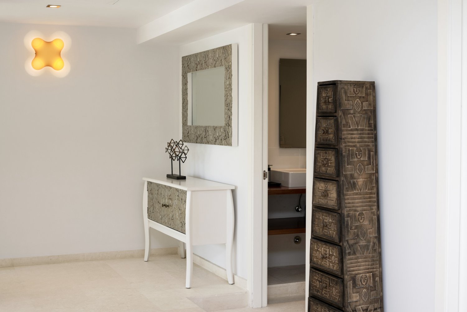 Hillside Contemporary Style Ibiza Villa with Panoramic Views of the Island near Cala Roja Cove and Talamanca Beach in Ibiza Town