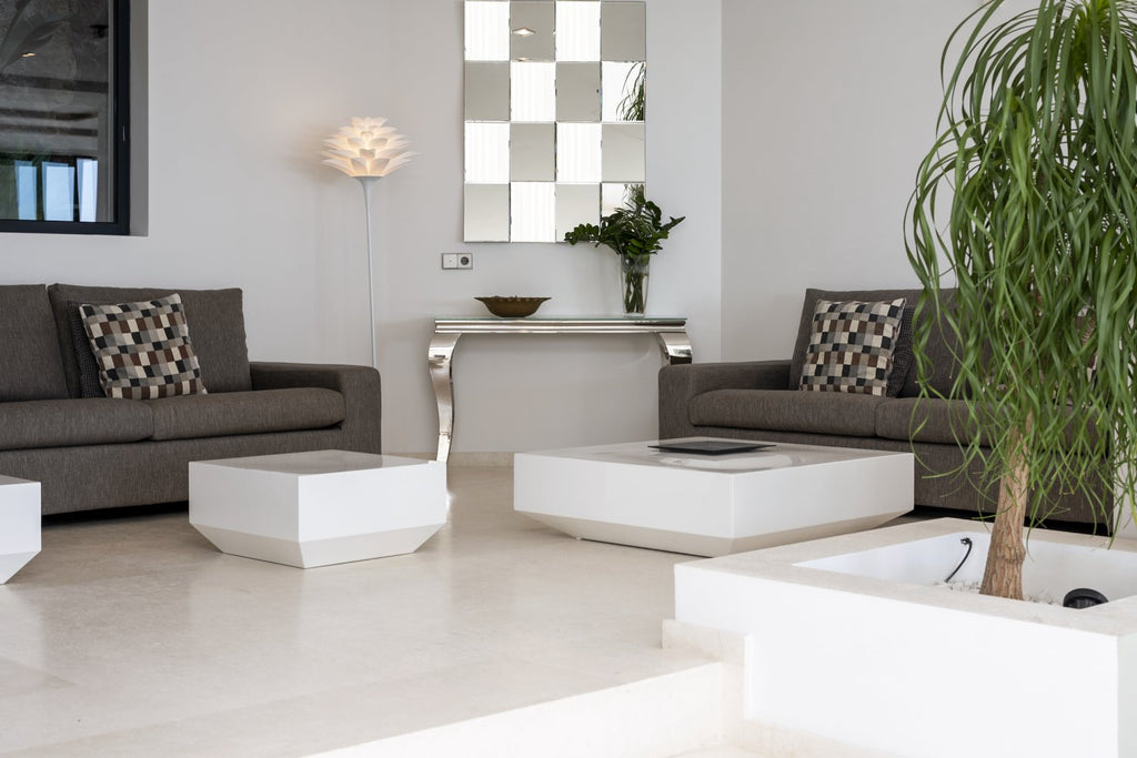 Hillside Contemporary Style Ibiza Villa with Panoramic Views of the Island near Cala Roja Cove and Talamanca Beach in Ibiza Town