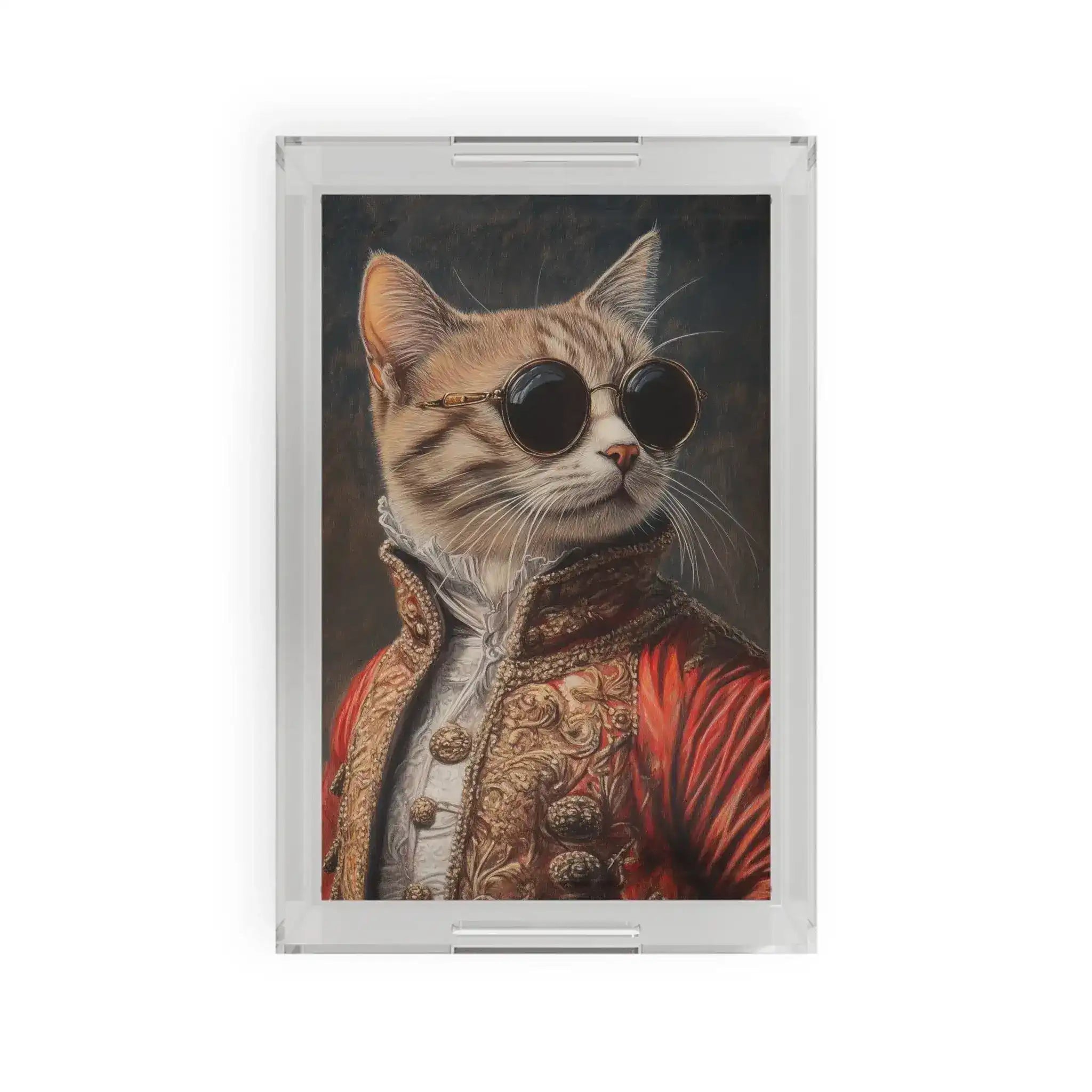 Renaissance Cat in Couture - Luxury Serving Tray