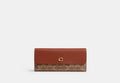 COACH® Women's Cartera Mila con solapa larga en lona de firma | Pvc
