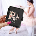 Flor personalizada Ballet Niña Inicial Hair Clip Caja de Almacenamiento con Nombre Dance Competition Team Anniversary Gift for Ballet Dancers